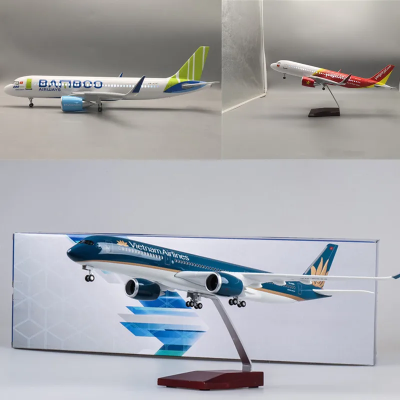 

1/130 Scale 47cm Airplane VietJet/Bamboo A320Neo/A350/B787 Aircraft Vietnam Airlines Model Diecast Resin Plane Collection Gifts