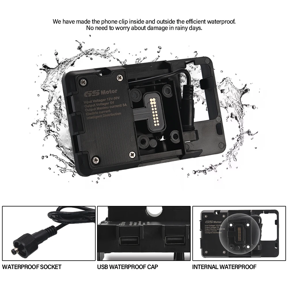 ل BMW F700GS F800GS F900XR F900R S1000XR R1200RS S 1000 XR دراجة نارية شاحن لاسلكي USB الملاحة حامل هاتف المحمول 12 مللي متر