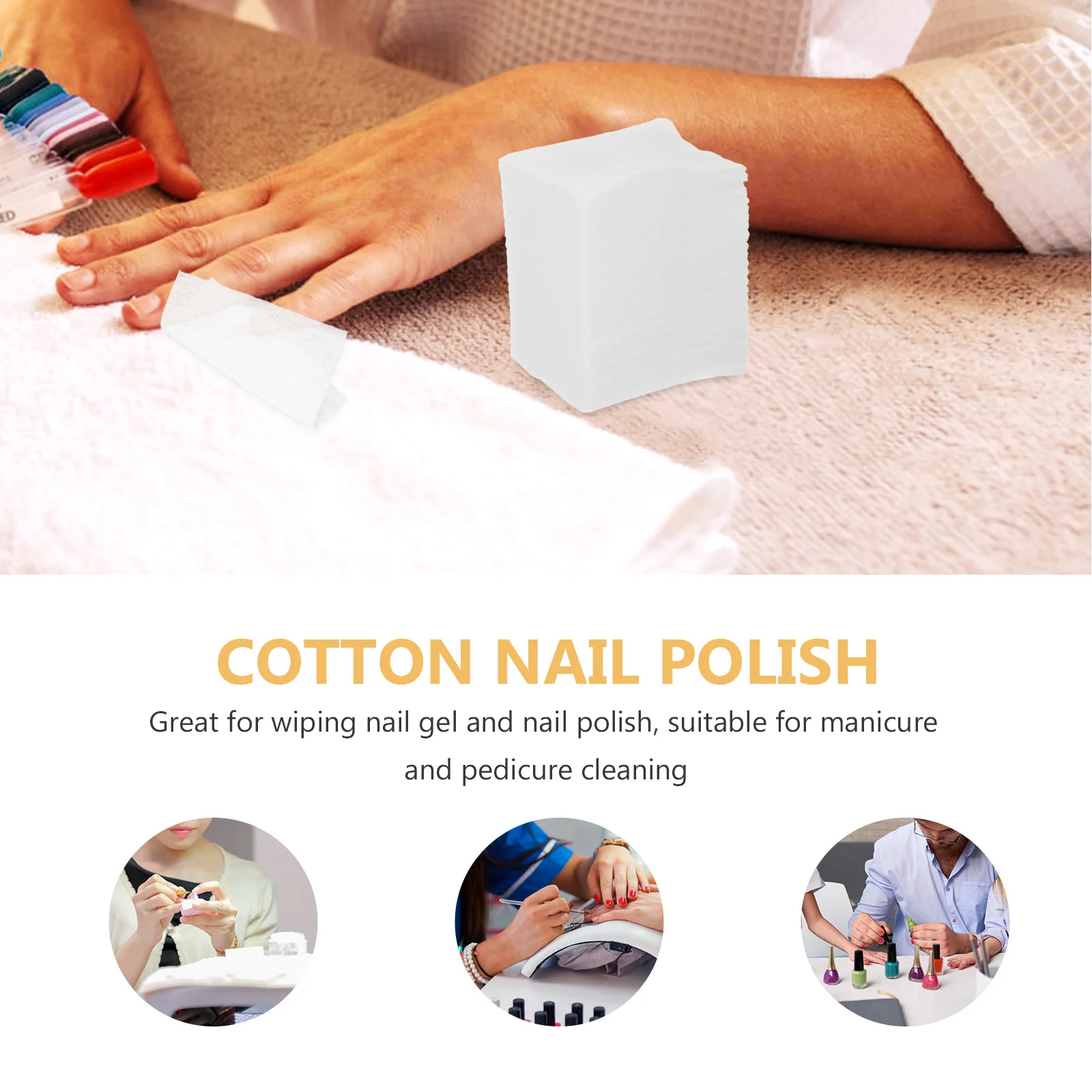 1000 Stück Sanitär-Vlies-Make-up-Pads, wiederverwendbar, hochwertige Fussel für Nagellackentferner, Verwendung zu Hause, Salon-Gel-Nagellack