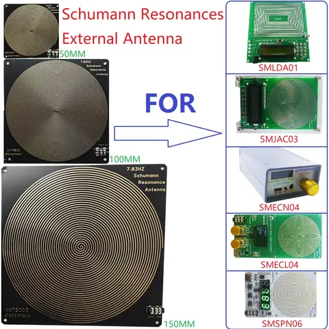 슈만 공명 7.83HZ 외부 안테나 3.5MM 오디오 입력, SMLDA01, SMJAC03, SMECN04 용, 0.01-300kHz 조정 가능
