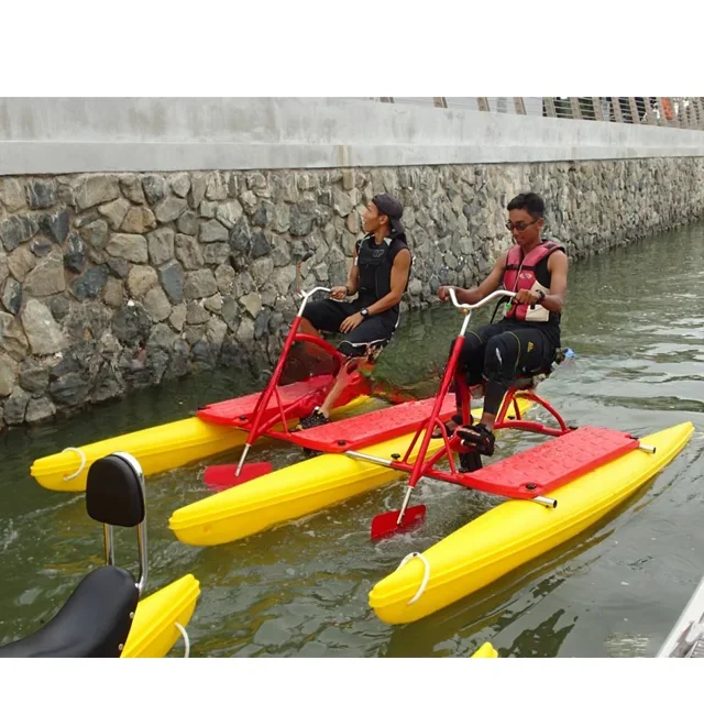 Popular three-person water pedal boat with foot pedal two-person water  with PE material