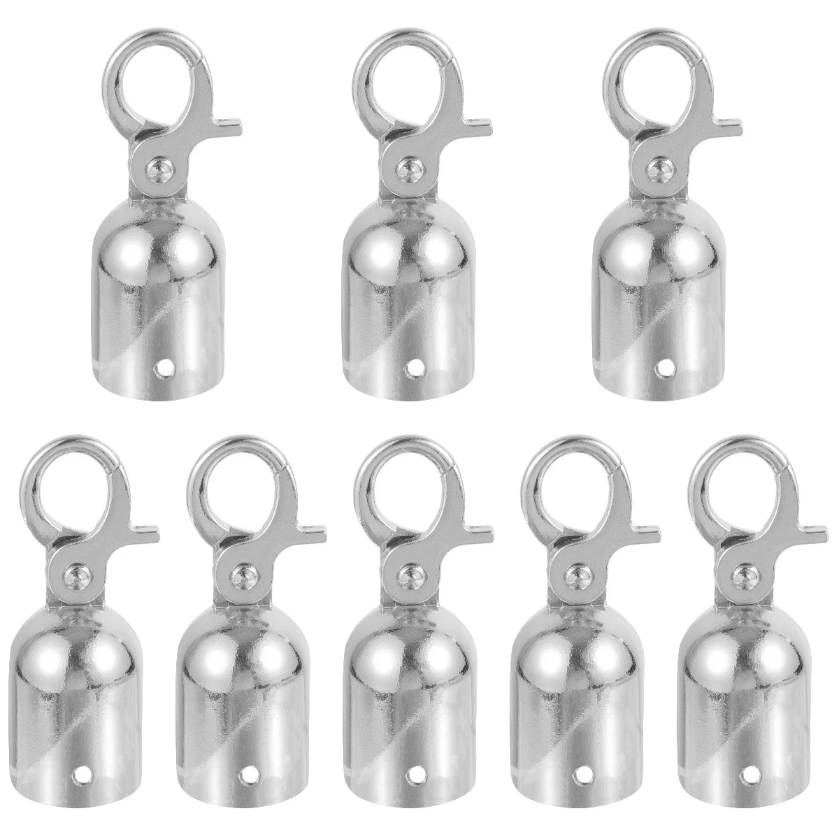 Rope End Stop Hook Stopper, Cord Cap Chain, Fence Metal Fastener, Decking Fittings com Decore Up, 8 pcs