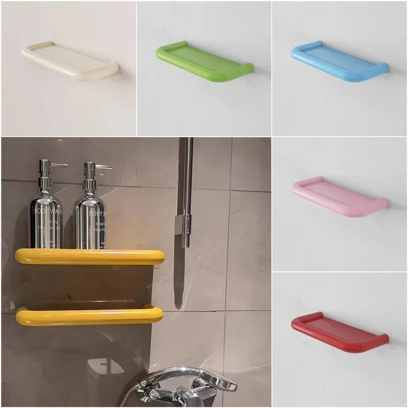 lot-de-2-supports-de-shampoing-sans-percage-organisateur-d'etageres-pour-salle-de-bain-cuisine-maison-etageres-de-rangement-colorees-pour-douche-en-plastique-a-fixation-murale