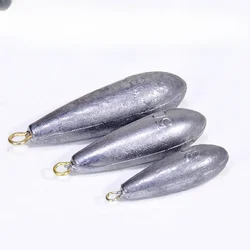 10 Pcs Pendant Willow Leaf Lead Pendant Ring Loyal Lead Pendant Sea Fishing Hanging Ring Leader Rafting Fishing Gear
