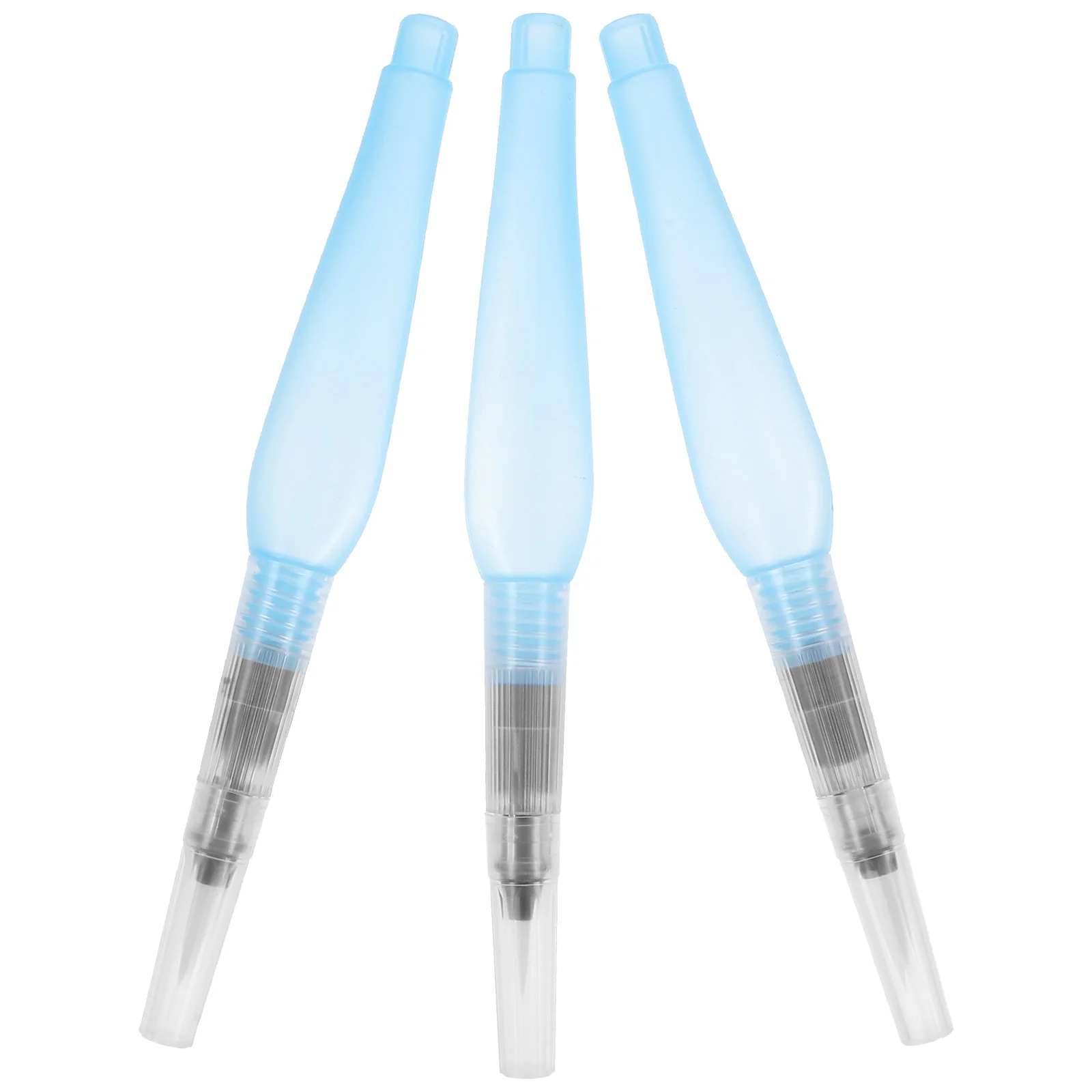 3 Pcs Refillable Watercolor Pens Brushes Painting Empty Drawing Nylon Wool Gouache for