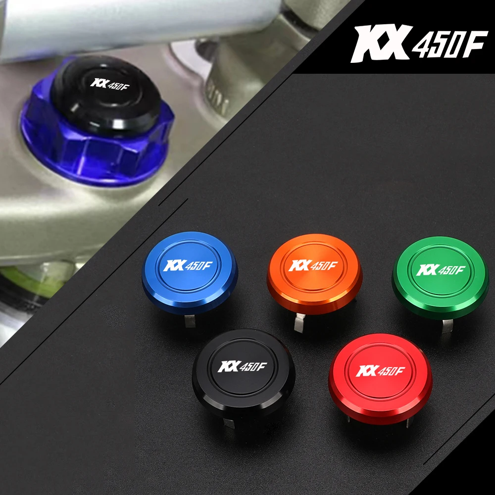 

Motorcycle Accessories Steering Stem Nut Cap Decoration Cover For KAWASAKI KX450F KX 450F KX450 F 2006 2007 2008 2009 2010-2025