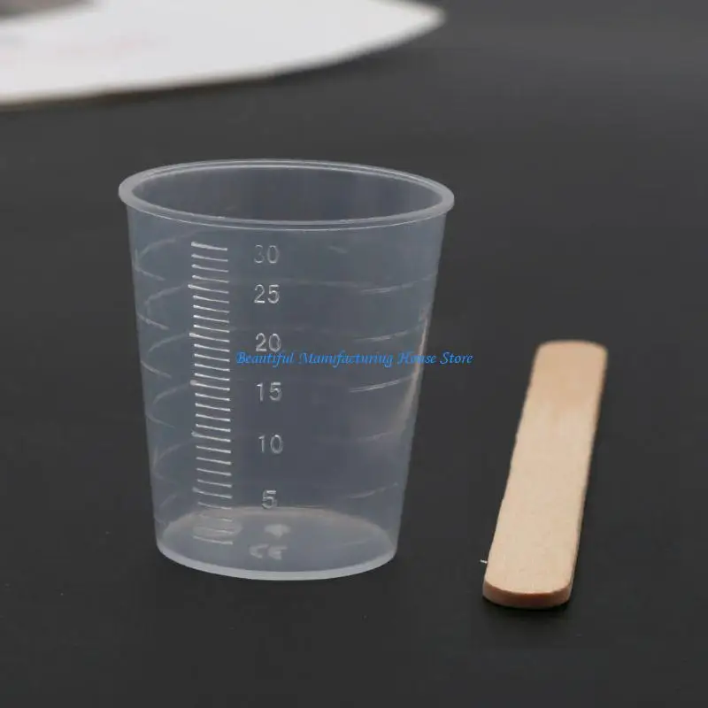 

E56A 50Pcs 30ml Measure Cups 50x Stirring for Epoxy Resin Mixing Molds Craft