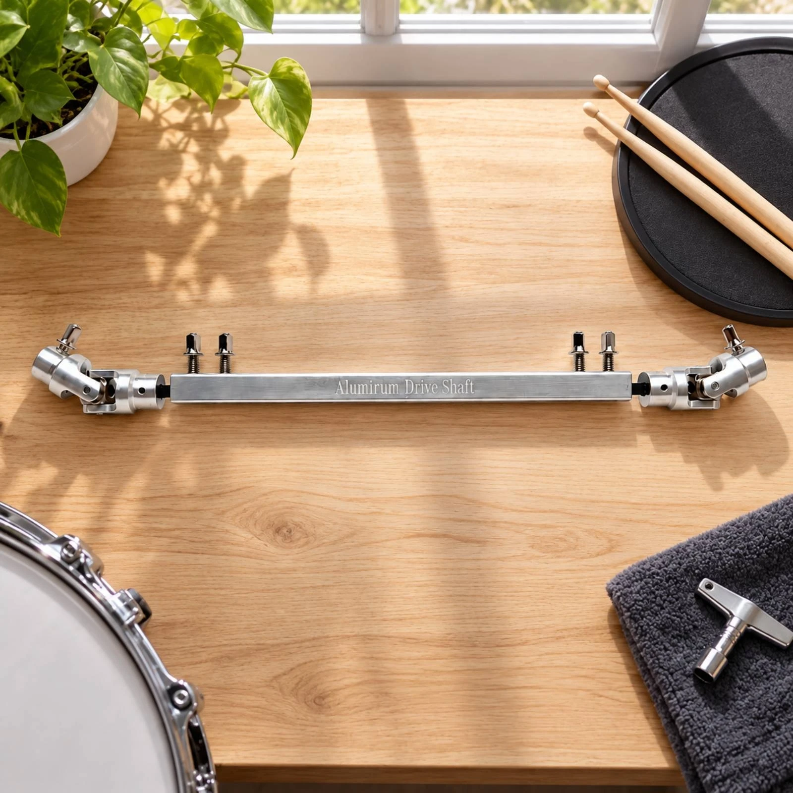 Double Bass Drum Pedal Shaft Replacement Double Bass Drum Pedal Drive Shaft Metal Tight Connection for Drummers