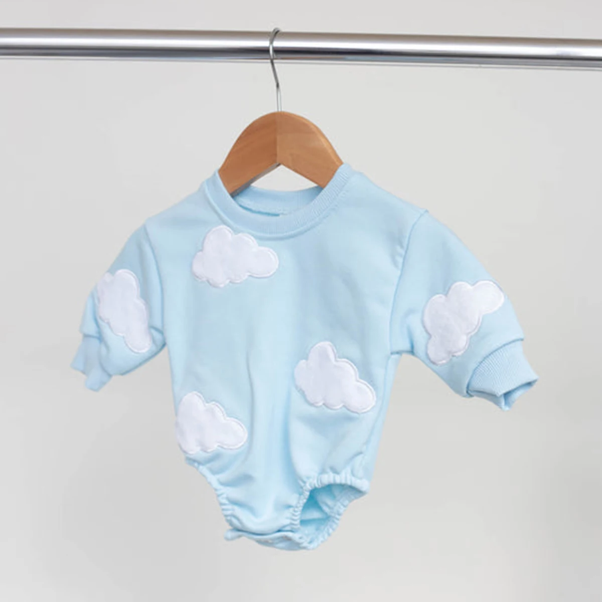 Spring Autumn Baby Clothes Cloud Sweatshirt Romper Baby Girl Boys Cotton Clothes Newborn for 0-3Y Baby Outerwear