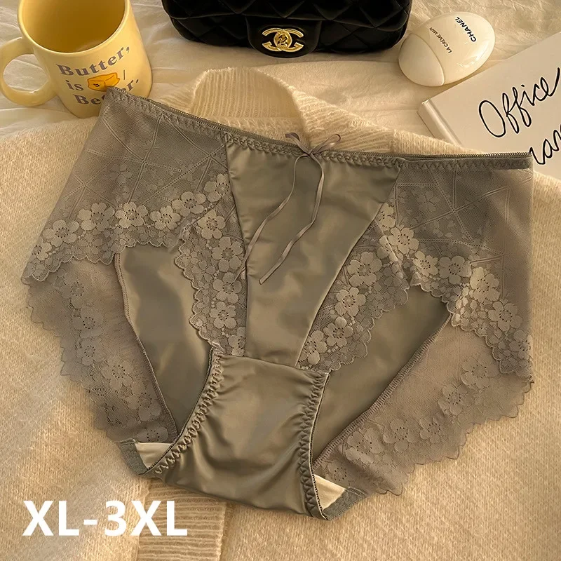 Underwear women sexy lingerie lacehigh waist panties Plus size comfortable noble high-quality