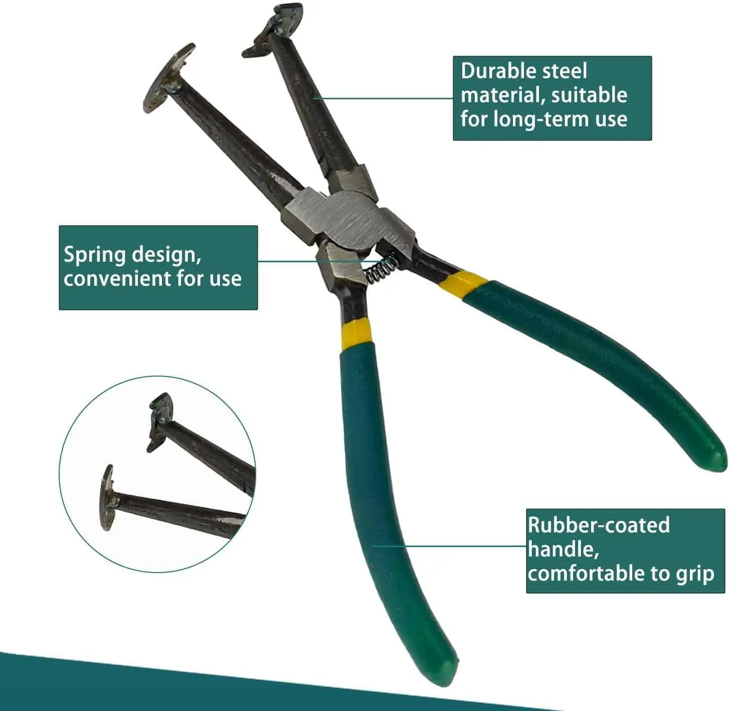 16 PCS Piston Ring Compressor Tool Set with 2 Pliers & 14 Rings (62-145mm) for Car & Truck Engine Repair