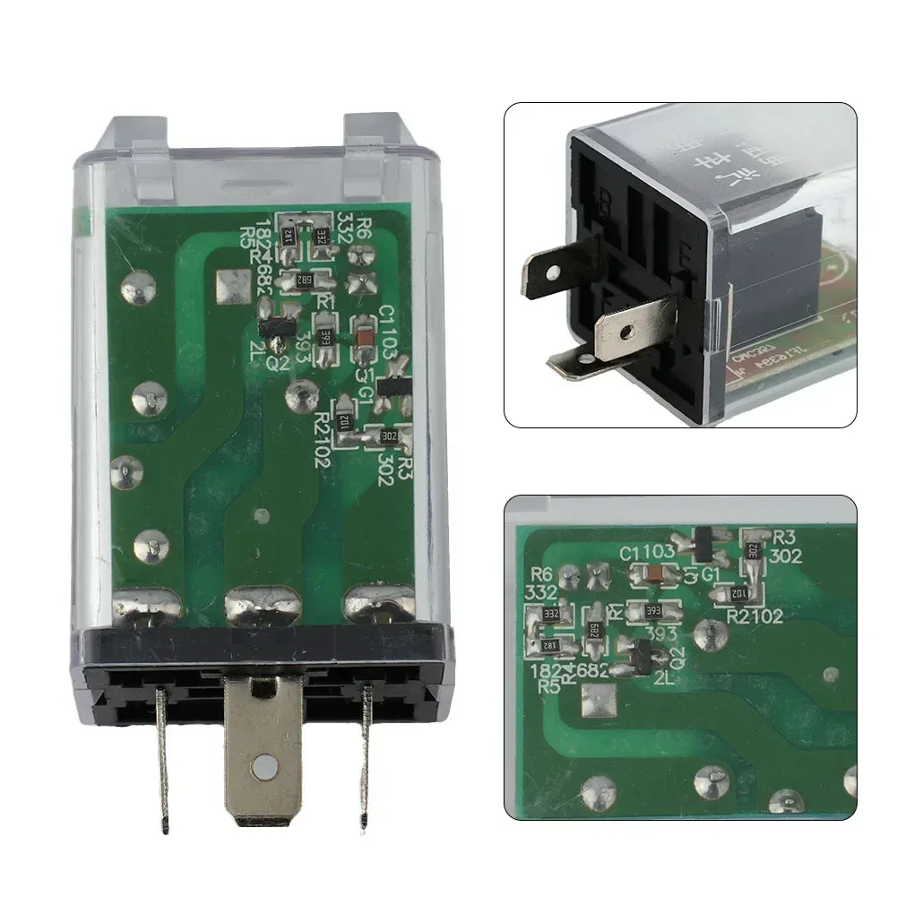 3pins Car LED Flasher Relay 12V Universal Electronic Turn Signal Rate Control Blinker Relay 180W LED Turn Signal Light