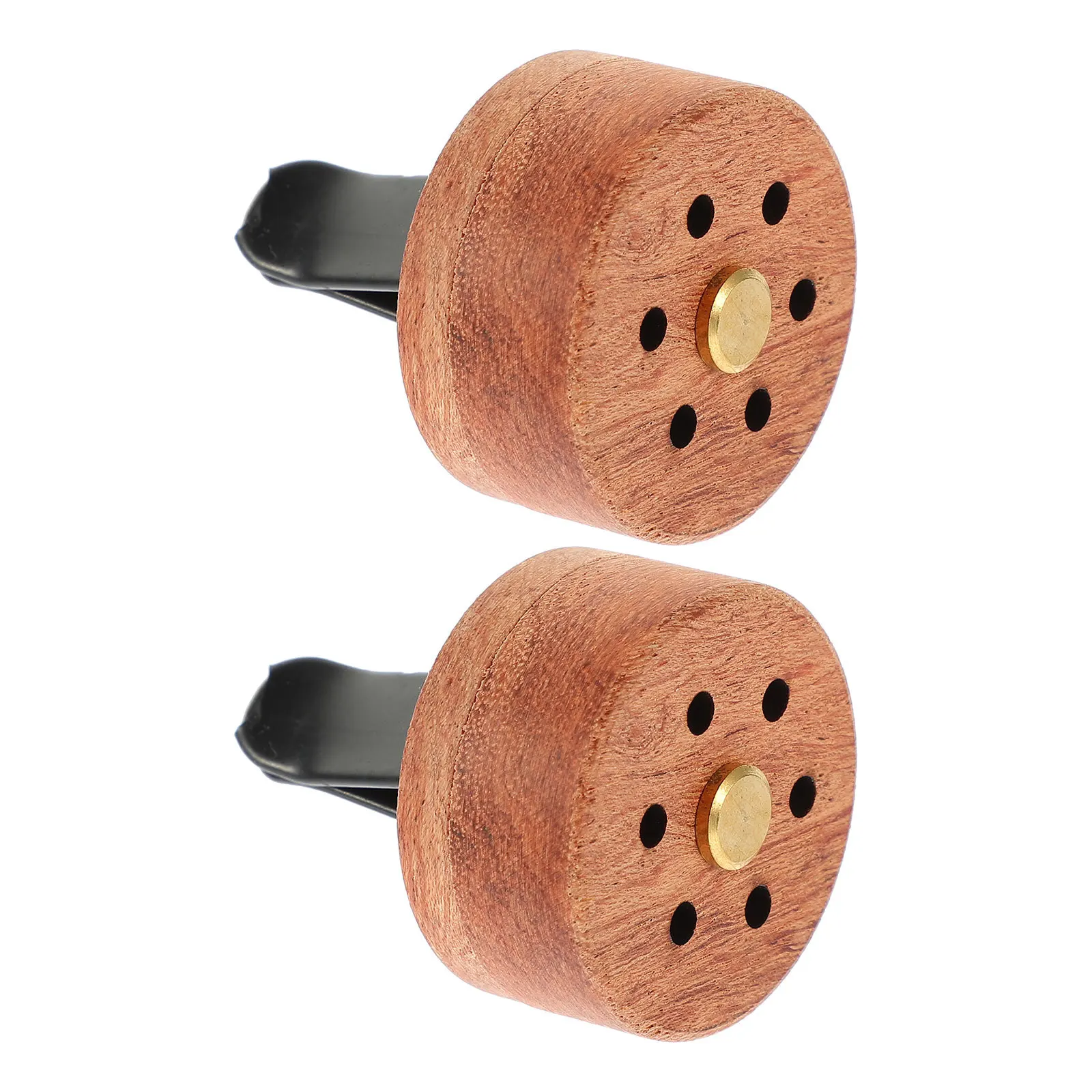 

2Pcs Car Aroma Diffuser Wood Style Essential Oil Diffuser Air Freshener Decoration for Car Interior Office Meditation Yoga Room