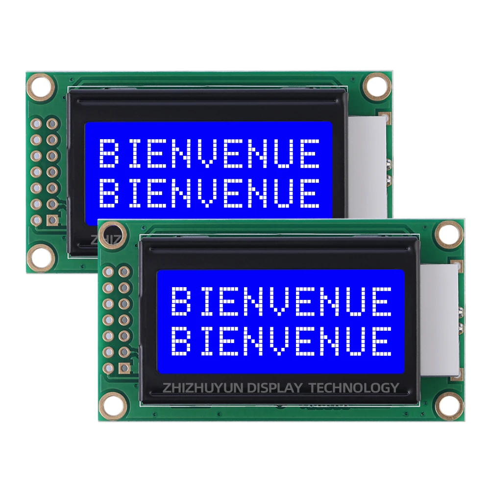 0802B-2 europejski znak moduł LCD żółto-zielona folia 0802 moduł 14PIN 8X2 znak 14PIN ekran LCD