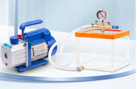 6L Transparent Pyrex Glass Vacuum Defoaming Barrel・Vacuum Chamber for Epoxy Resin Silicone AB Glue・Laboratory Defoaming Tool