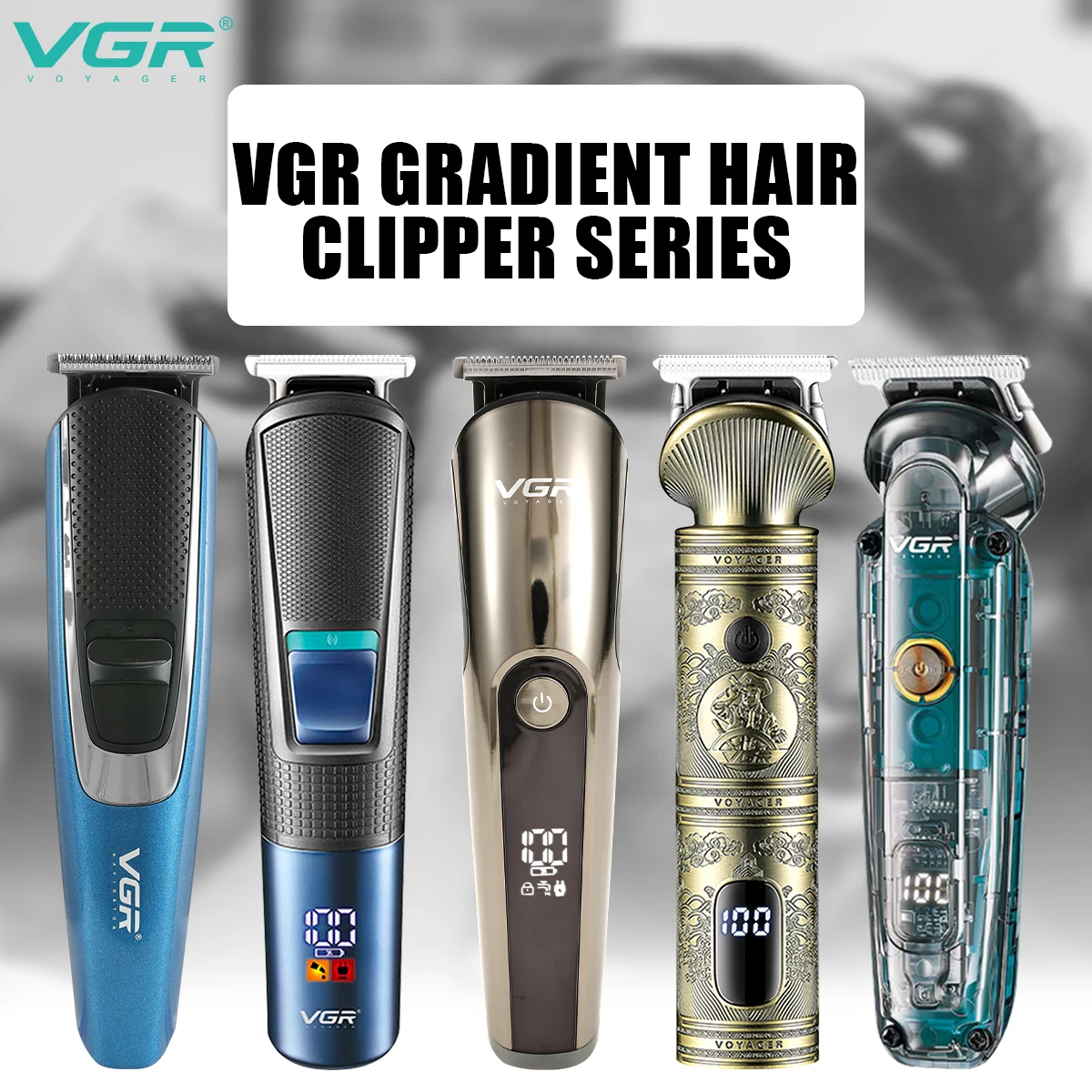 VGR Hair Clipper Repair Beard Shaving Body Hair Trimmer Clippers Corteiz Electric Machine Men Haircut Machine 0mm Barber Shaver