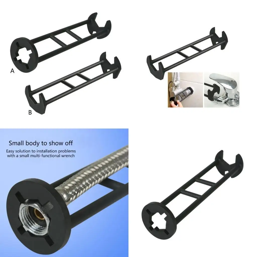 

652F Multifunctional Plumbing Repair Tool Flume Sink Wrench Sink Faucet Key Plumbing Pipe Wrench Bathroom Wrench Tool