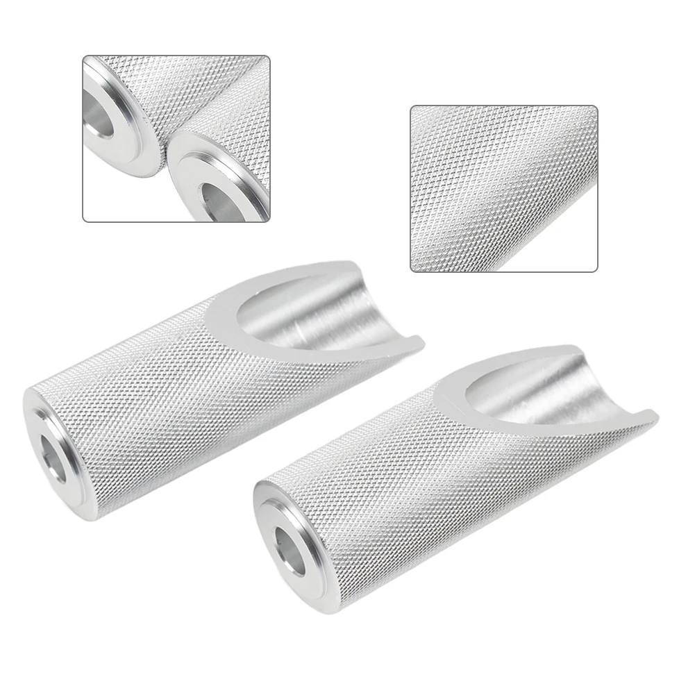 Silver Motorcycle Footpegs Foot Pedal Pegs Aluminum For Honda Ruckus Zoomer