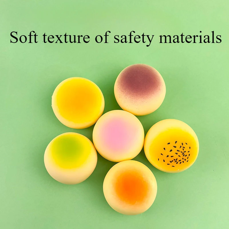 1pcs Squishy อาหารสร้างสรรค์ของเล่นจําลอง Rebound ไข่แดง Pastry Mochi ปลอดภัยวัสดุของเล่นบีบความเครียด Reliever ของเล่น
