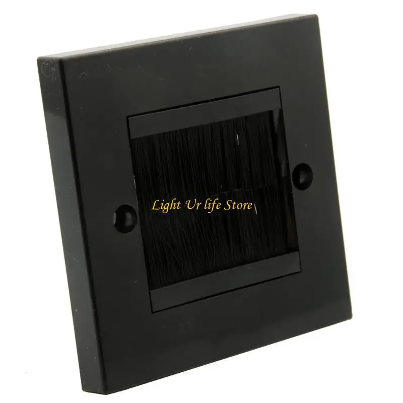 63HA Brush Wall Plate Cable Pass Through Wire Hider for Cable Management Ethernet Cables and Home Theater Systems