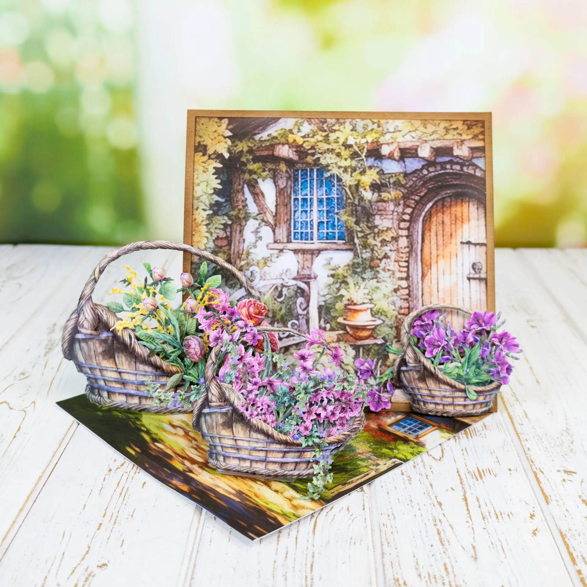 Seasonal Finishing Touches Blissful Blossoms Spring Flowers Duck Basket Metal Cutting Dies Scrapbook Diary Decoration Embossing