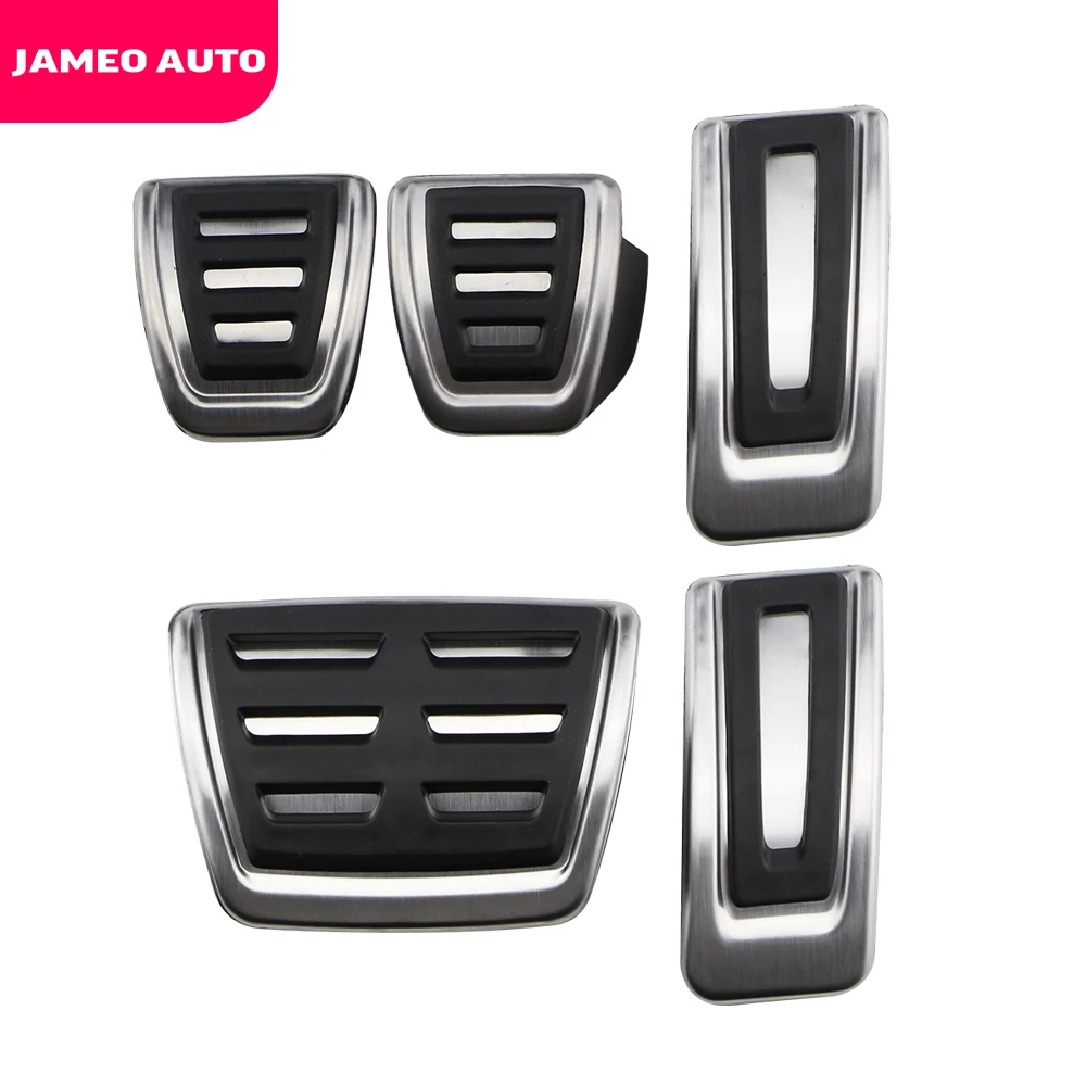 Jameo Auto for Volkswagen VW Golf 7 MK7 7.5 MK7.5 GTI 2012 - 2019 Stainless Steel Gas Brake Dead Rest Pedal Protection Cover