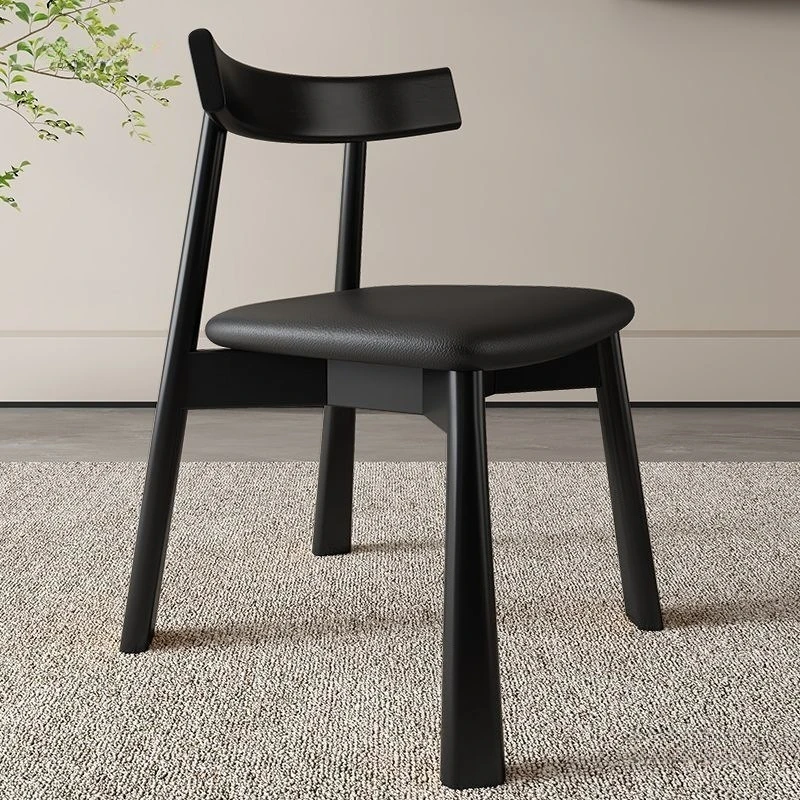 Pure solid wood household bedroom small apartment durable living room chair
