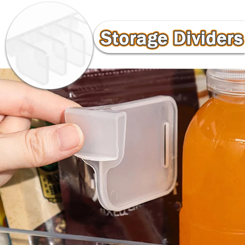 

Retractable Fridge Storage Dividers Plastic Partition Boards Adjustable Plastic Organizer for Kitchen Cabinet Shelf Management