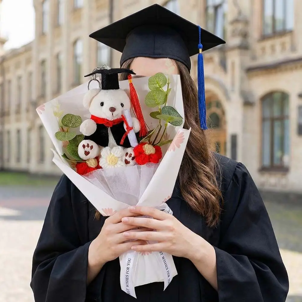 Bouquet de peluches d'ours en peluche, jouet en peluche de dessin animé pour la remise des diplômes, ours en peluche Kawaii de 30 cm, simulation d'ours en peluche