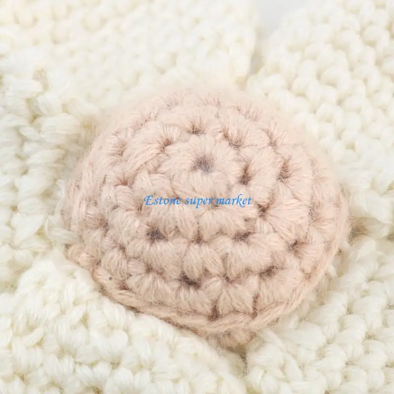 090B Crochet Flower Teething Toy Newborn Educational Toy Toddler Teethers