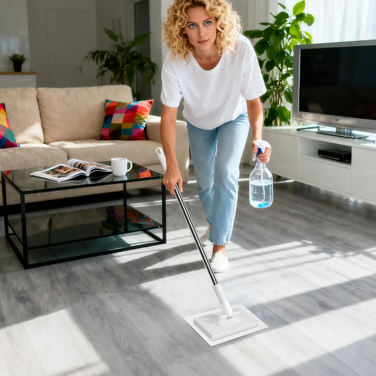 

Швабра для тряпки, вращающаяся на 360 градусов, 39-дюймовый инструмент для чистки влажной и пыли, для рутинной бытовой уборки, квартиры, отеля