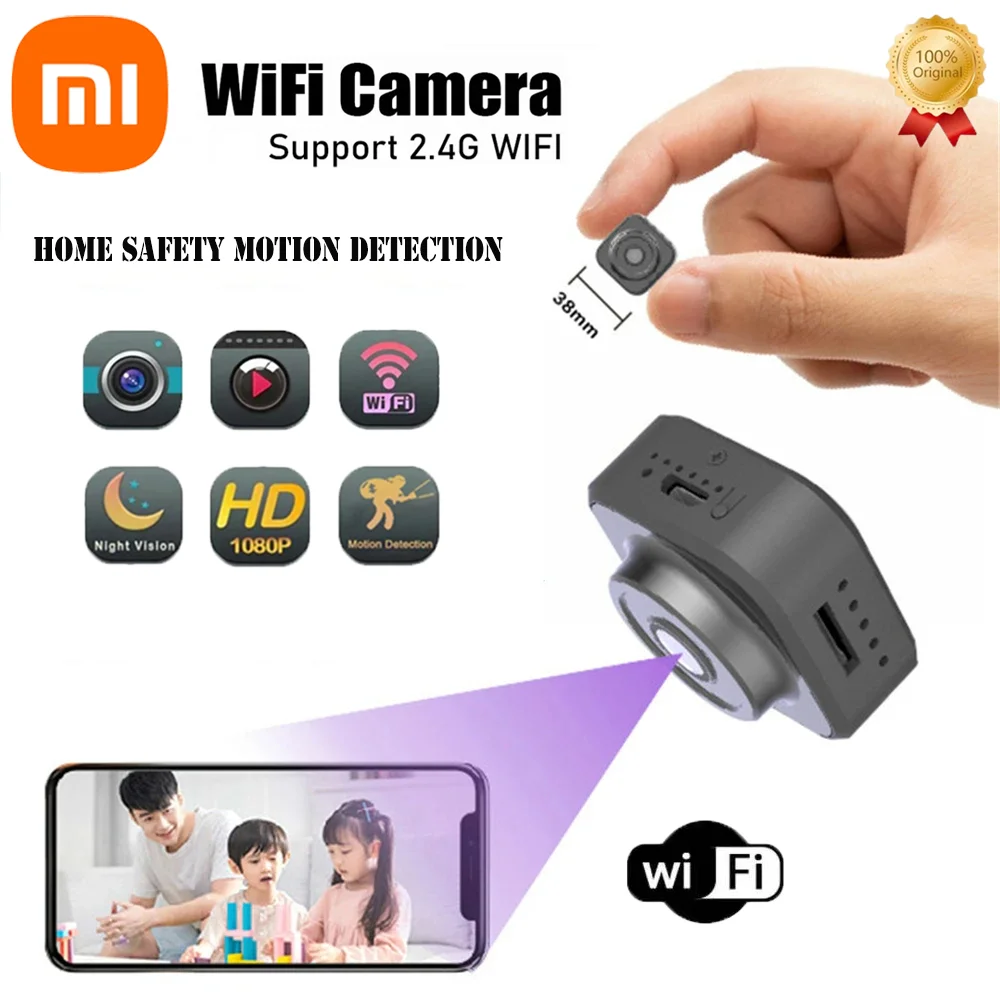 Xiaomi-minicámara inalámbrica de seguridad para el hogar, videocámara P2P con detección de movimiento, grabadora de vídeo DVR, Wifi 1080, PHD