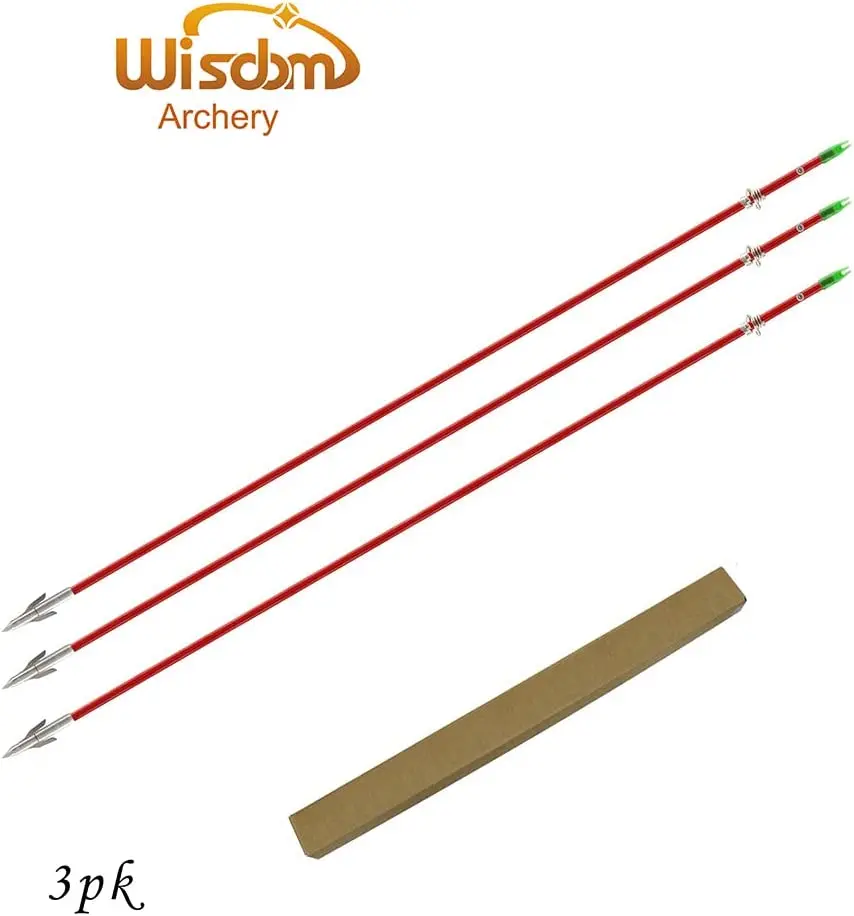 Wisdom Bowfishing Head Carbon/Glass-Fiber Arrow Shafts 2 Mechanical Barbs 2.5