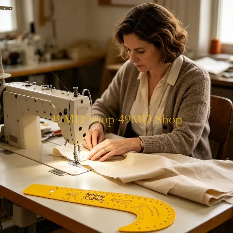 49MD Professional Dressmaking Curved Ruler Acrylic Tailoring Tool French Curved Pattern Ruler for Beginners Tailors Designers