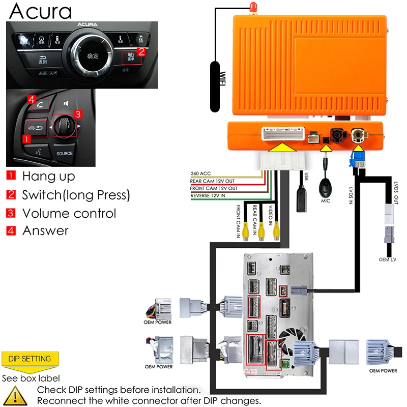 2025 CarPlay اللاسلكي لـ Acura RDX TLX-L ILX RLX TLX Honda Odyssey مع وصلة مرآة AirPlay أندرويد وظائف السيارات مشغل راديو #5
