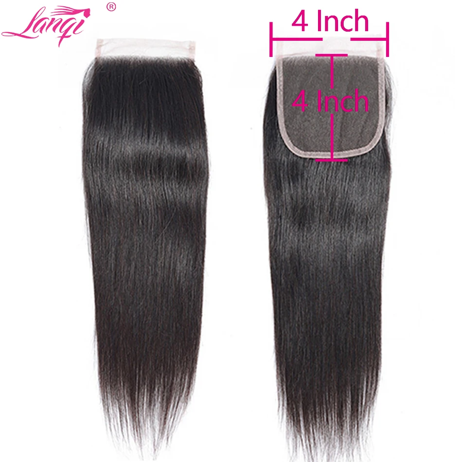 Transparent 4X4 Lace Closure Free Part Swiss Lace Straight 13X4 Lace Frontal Remy Brazilian 8-20inches Handtied Lace Closure
