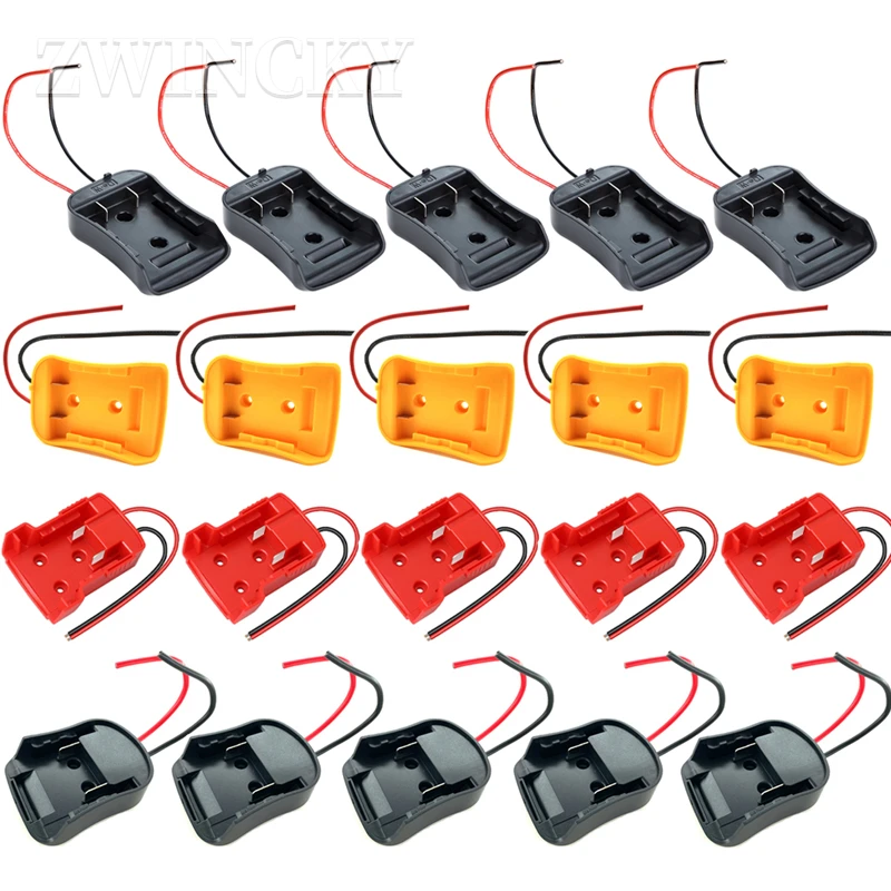 1 / 5PCS For Makita/Bosch/Milwaukee/Dewalt/Black&Decker 18V Battery Adapter Power Connector DIY Adapter Dock Holder 14 Awg Wires