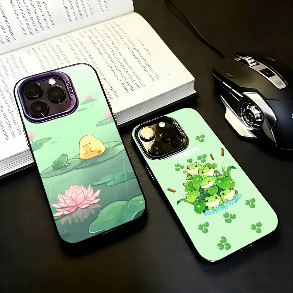 

T-The F-Frog C-Cute Black Candy silver phone case Phone Case For iPhone17,16,15,14,13,12,11 Plus,Pro Max