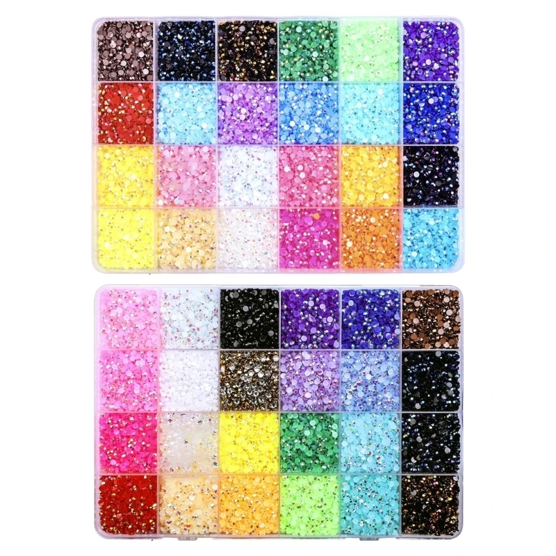 U90E Pack Of 3 Sizes Glitter AB Crystal Resin Diamonds For Crafts And Decorations