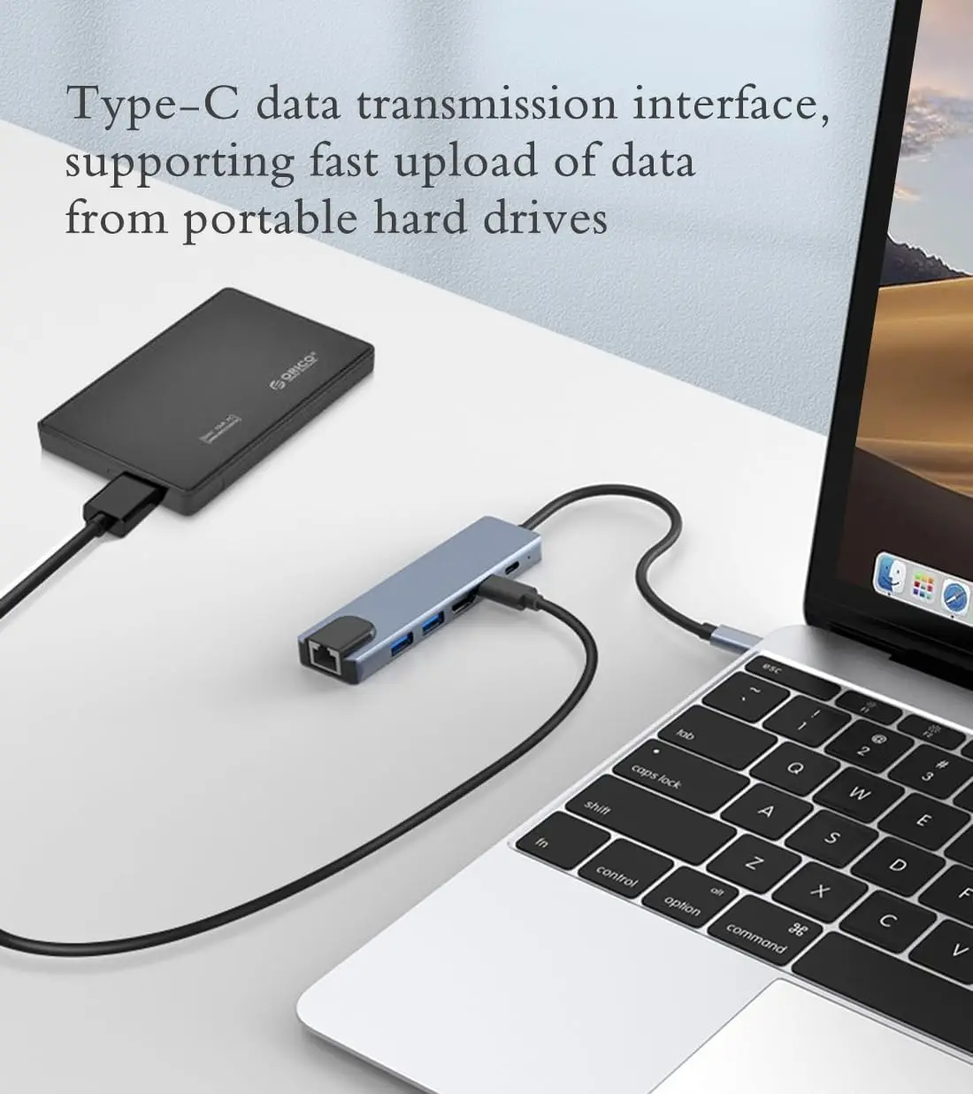 Stasiun Dok Thunderbolt3 Hub USB C dengan Kompatibel dengan HDMI 4K, Data USB A/C, Ethernet 100Mbps, PD100W, Kompatibel dengan Macbook Pro