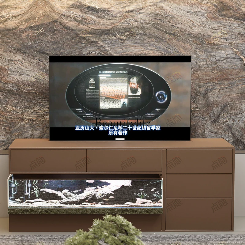 jj * تيار بيئي جديد Jinjing AI خزانة تلفزيون مخفية لخزان الأسماك الذكية