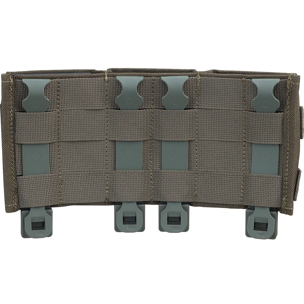 Triple Mag Pouch 7.62 M4 AR15 Molle Bag (Medium) for Tactical Hunting Vest Plate Carrier with Insert Nylon Fixing Clip