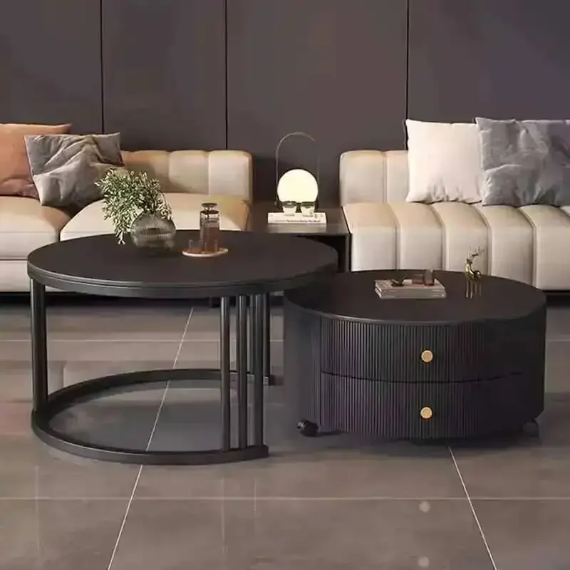 

Coffee Para Storage Round Modern Glam Decor Coffee Tables Tables Metal Muebles Luxury El Nordic Hogar Living Room Furniture
