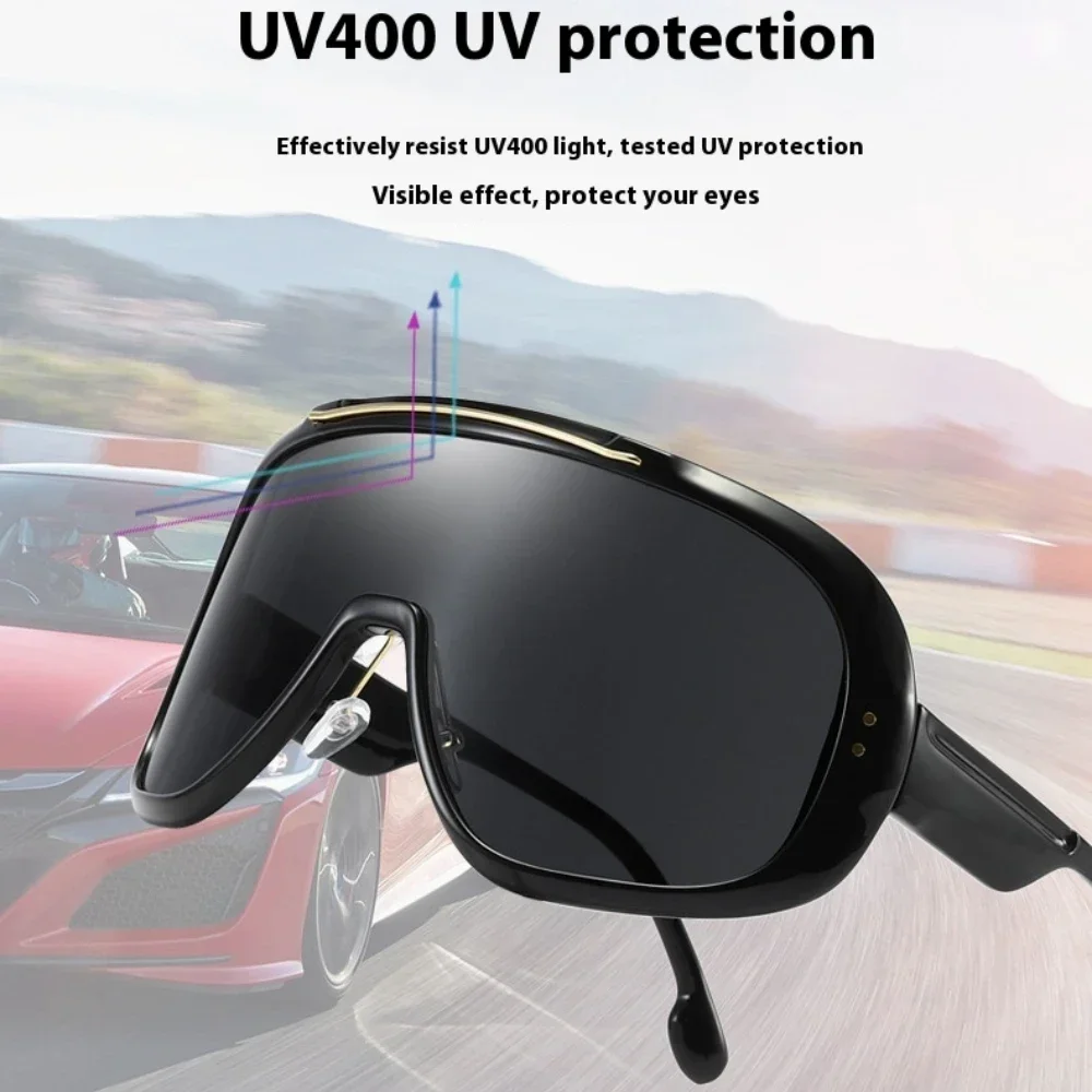 Mirror Shield Visor Mask Sunglasses Women Men 2025 Oversized Windproof Glasses One Peice Big Frame Goggles Cycling Shades UV400