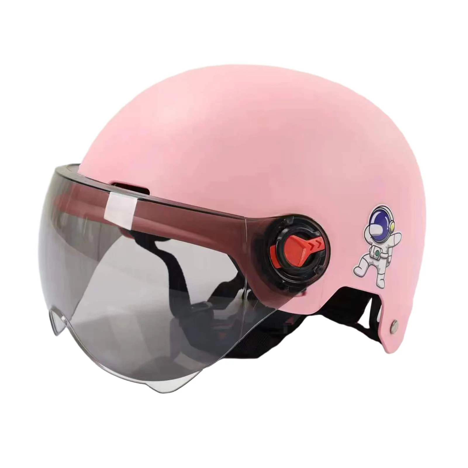 Men Motorcycle Helmet,Woman Electric Motor Car Scooter Bike Open Face Half Helmet,Anti-UV Safety Hat Bicycle Cap with Goggles