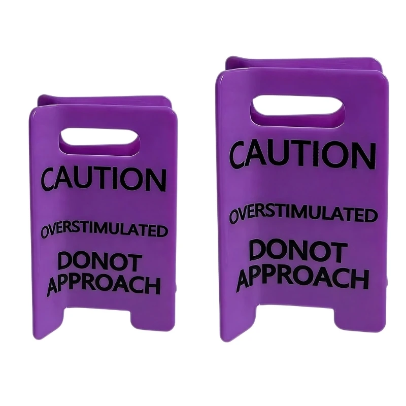 

652B Set of 2pcs Humorous Hair Clip Caution Sign Hair Claw Creative Ponytail Holder