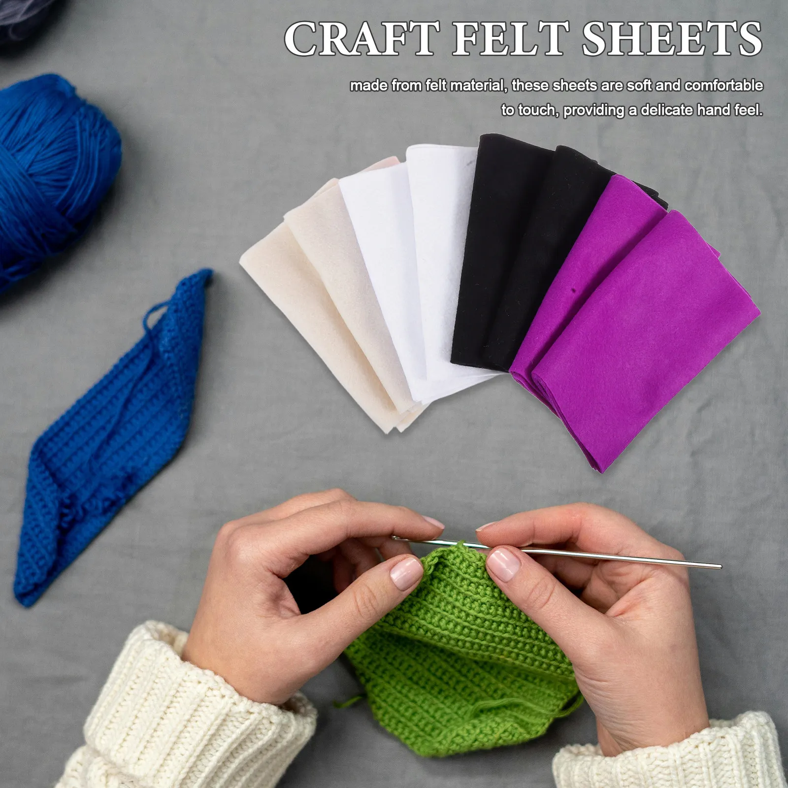 

16 листов фетра для рукоделия: мягкий, прочный материал для шитья, пэчворка, школьных проектов, рулоны фетровой ткани, материалы для творчества