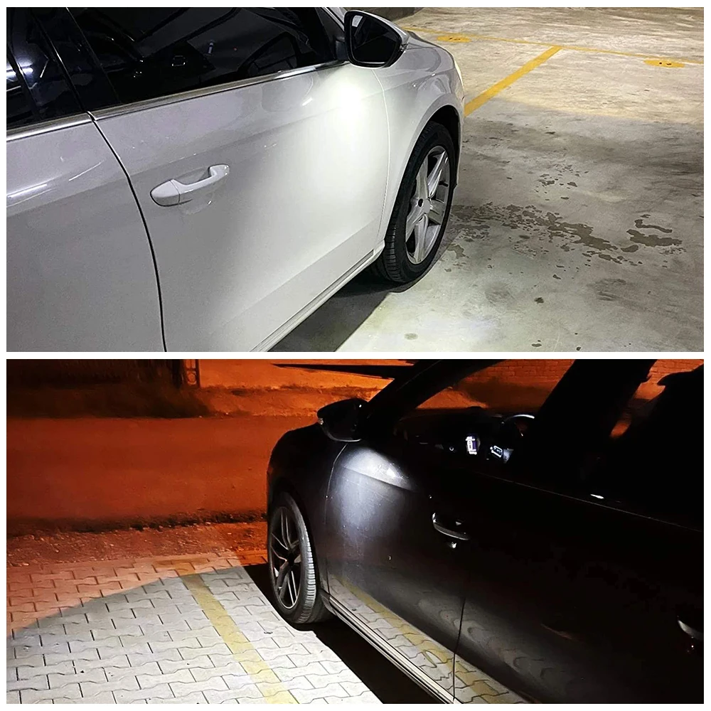 Lumières LED sous le miroir pour VW Passat B7 CC, lampe de bienvenue pour VW Jetta, contraste, rocco, EOS, CÔTÉ cinelle, 2 pièces