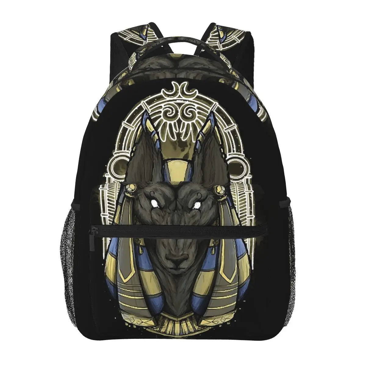 

Egyptian God Anubis Art Backpacks Boys Girls Bookbag Students School Bags Cartoon Kids Rucksack Shoulder Bag Large Capacity