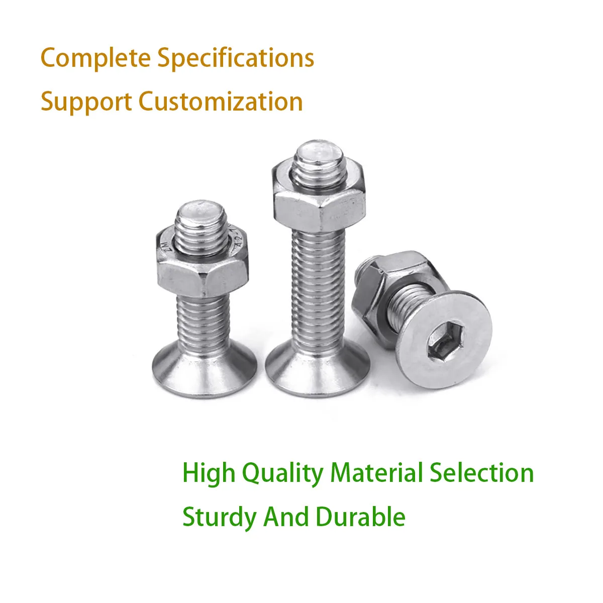 304 Stainless Steel Countersunk Hexagon Socket Screw Bolt Combination Kit